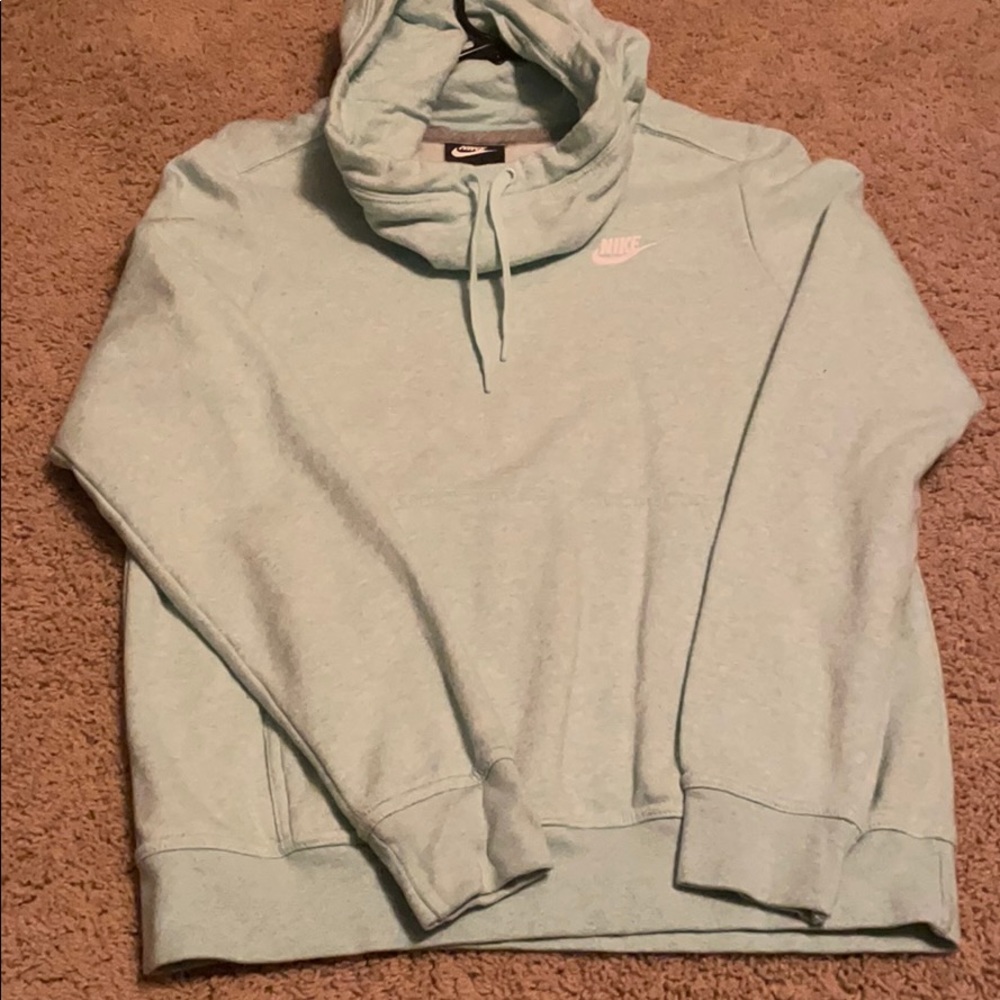 Mint green cowl neck Nike sweatshirt